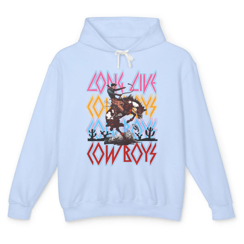 Texas Cowboys Cowgirl Rodeo Western Country Retro Horserider Unisex Lightweight Hoodie