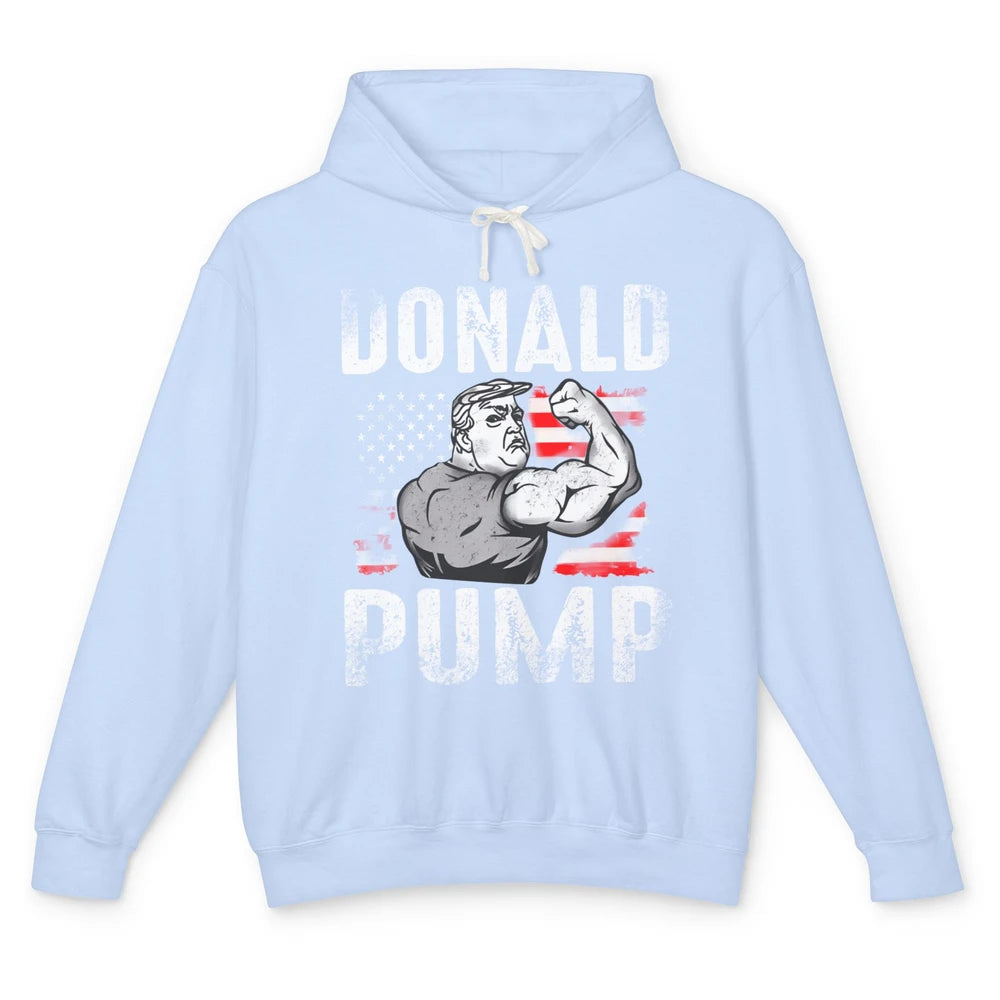 Funny Donald Pump Make America Strong Again Conservative Unisex Lightweight Hoodie