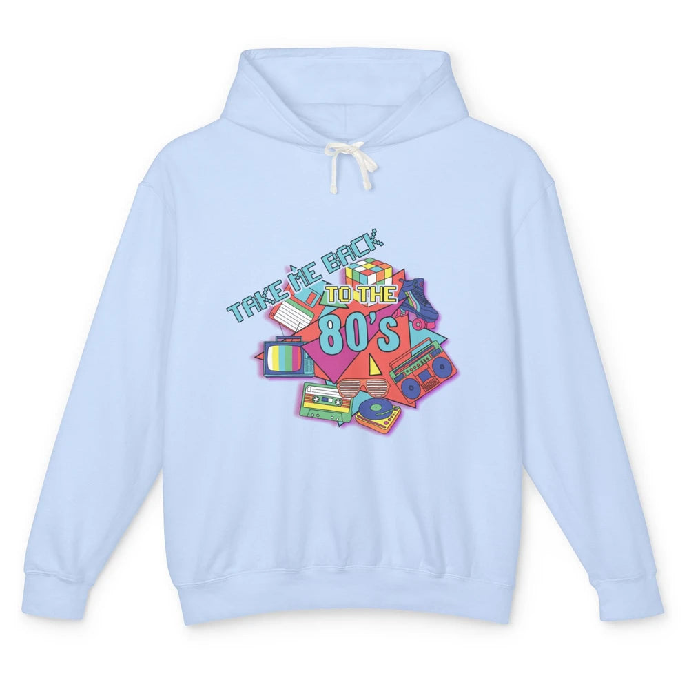 Take Me Back To The 80s Vintage 1980s Born Birthday Party Unisex Lightweight Hoodie