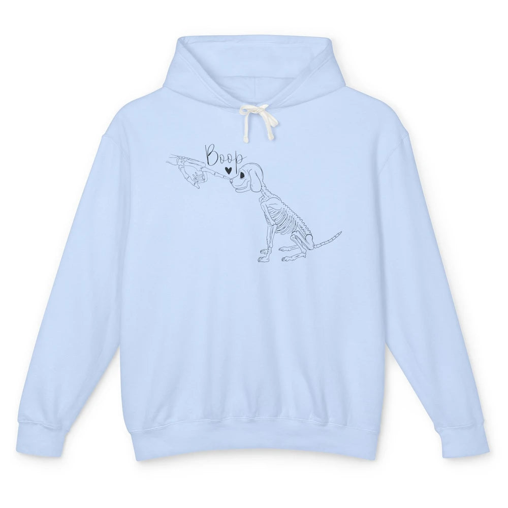 Skellie Dog Boop Dog Funny Skeleton Dog Mom Dog Lovers Gift Unisex Lightweight Hoodie