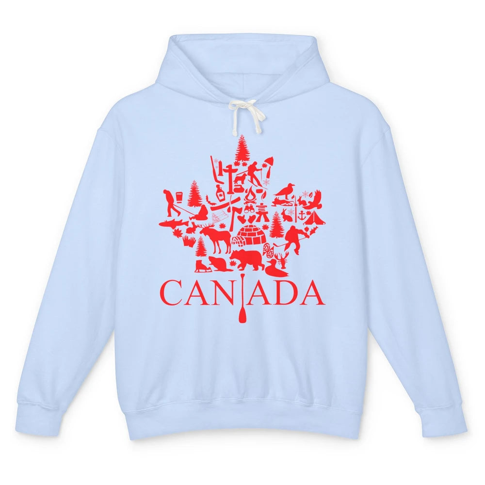 Canada Maple Leaf Canadian Symbols Canadian Root Gift Unisex Lightweight Hoodie