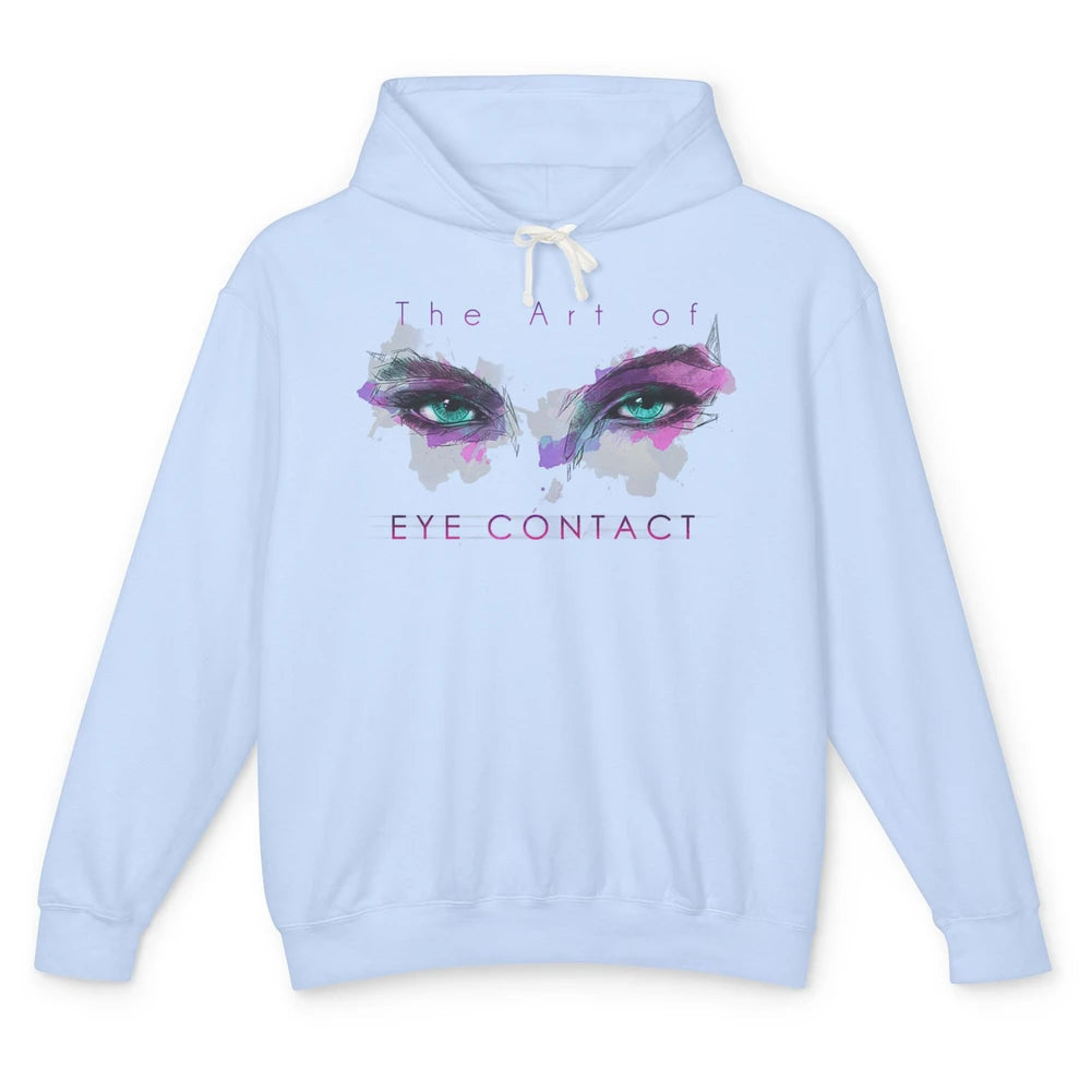 Art Eye Contact Optometry Ophthalmology Optician Watercolor Unisex Lightweight Hoodie