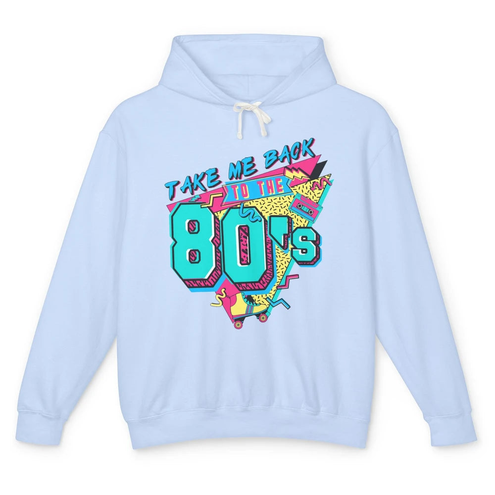 Vintage Take Me Back To The 80s Cassette Retro Rainbow Child Unisex Lightweight Hoodie