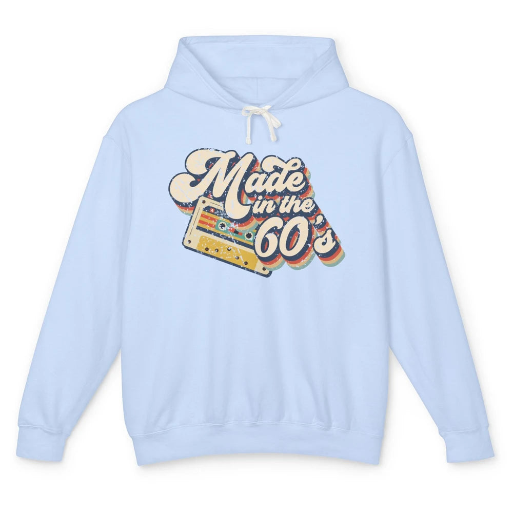 Retro Cassette Made In The 60's 1960s Born Birthday Day Gift Unisex Lightweight Hoodie