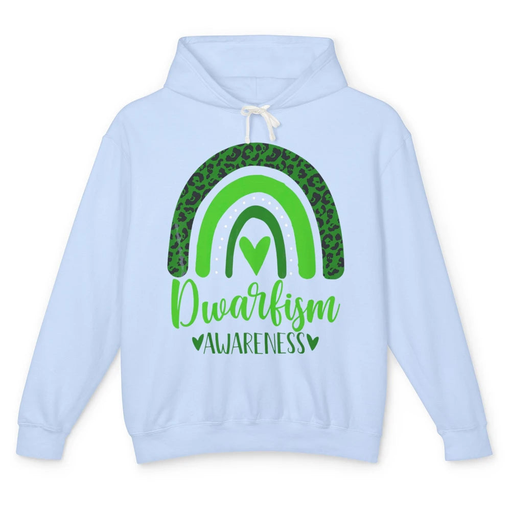 Dwarfism Awareness Month Wear Green Boho Heart Love Rainbow Unisex Lightweight Hoodie