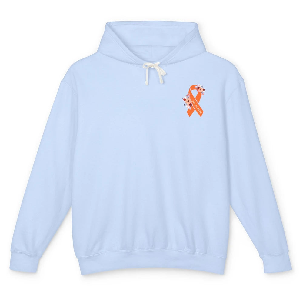 Functional Neurological Disorder Awareness FND Orange Ribbon Unisex Lightweight Hoodie