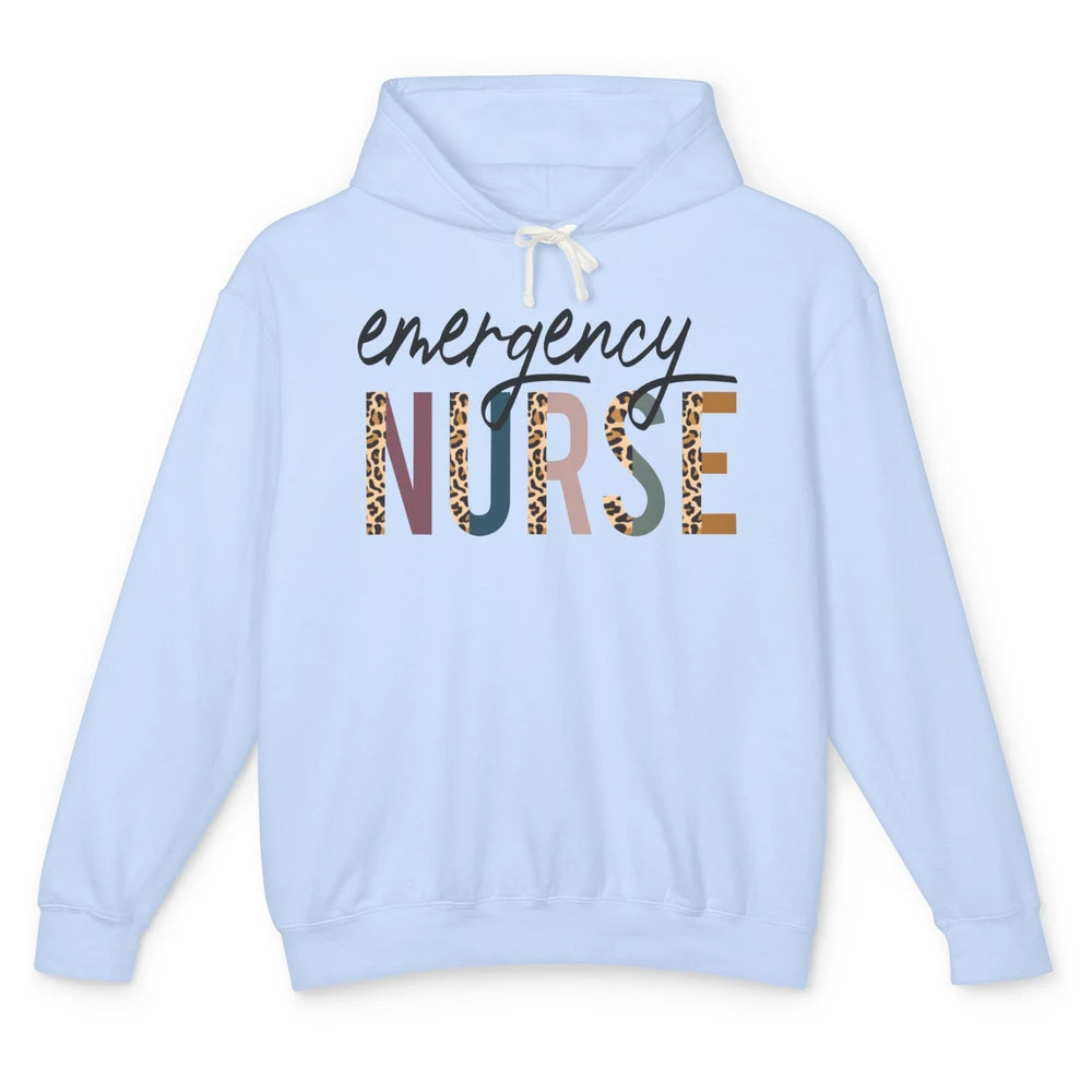 Emergency Nurse Leopard Nurse Gift Unisex Lightweight Hoodie