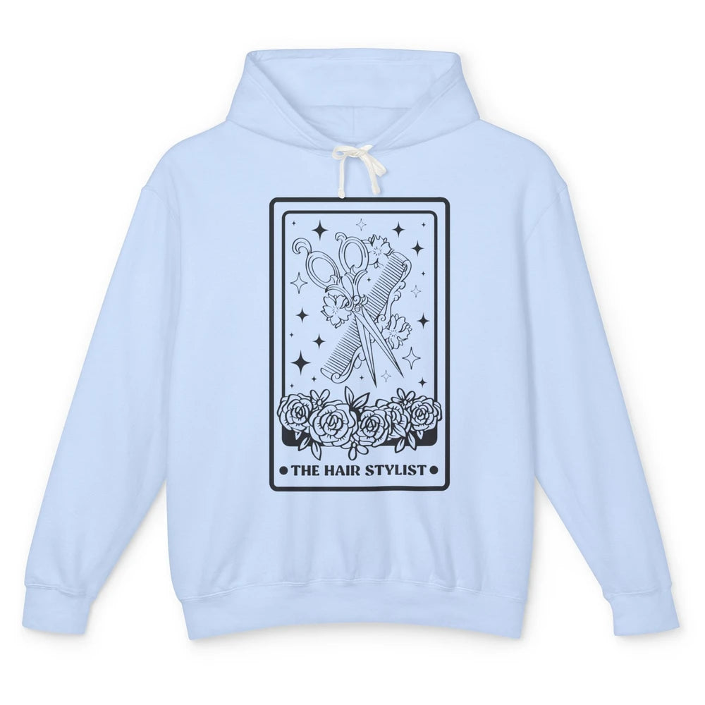 The Hairstylist Tarot Card Barber Hairdresser Beautician Unisex Lightweight Hoodie