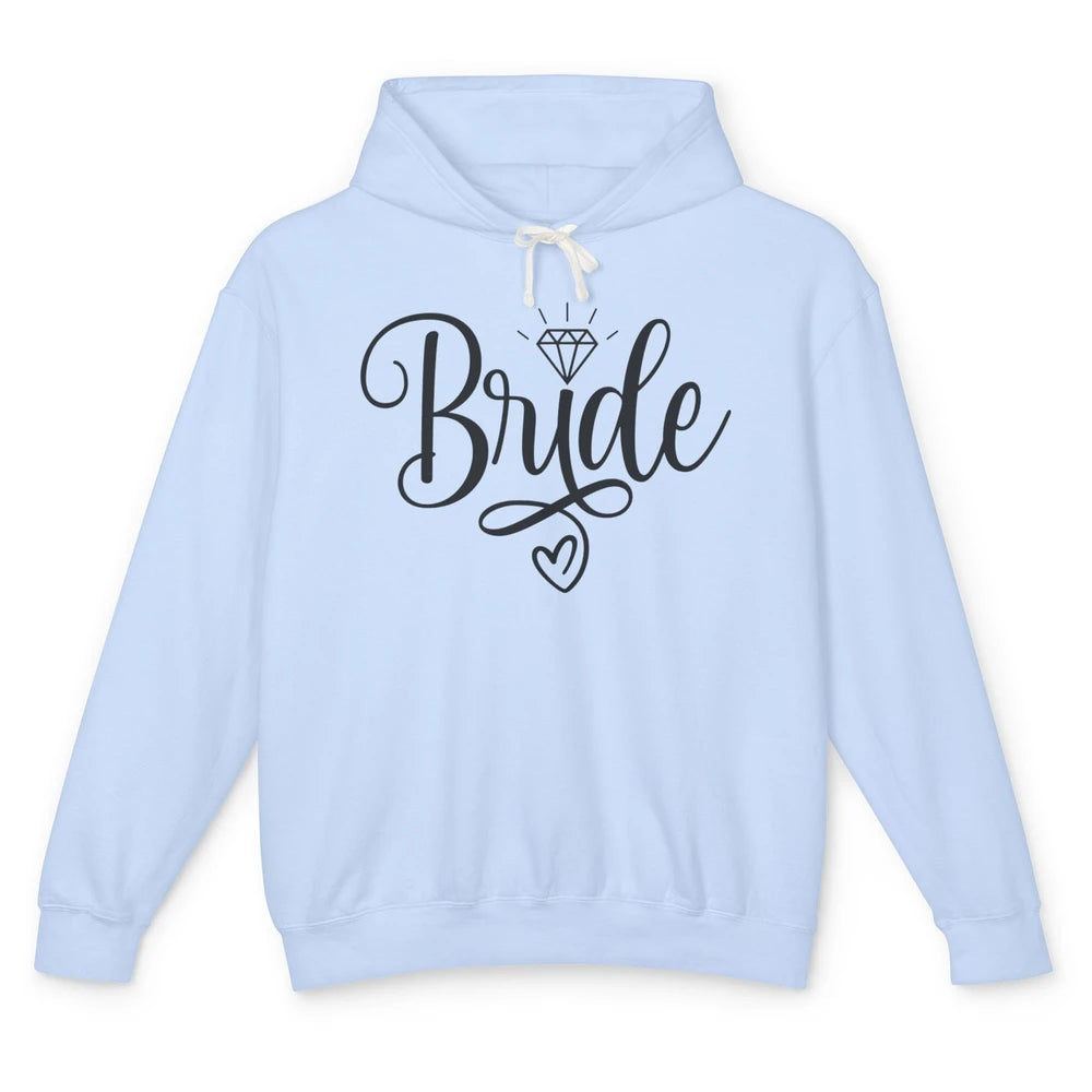 Bride To Be Wedding Ring Future Mrs. Engagement Bachelorette Unisex Lightweight Hoodie