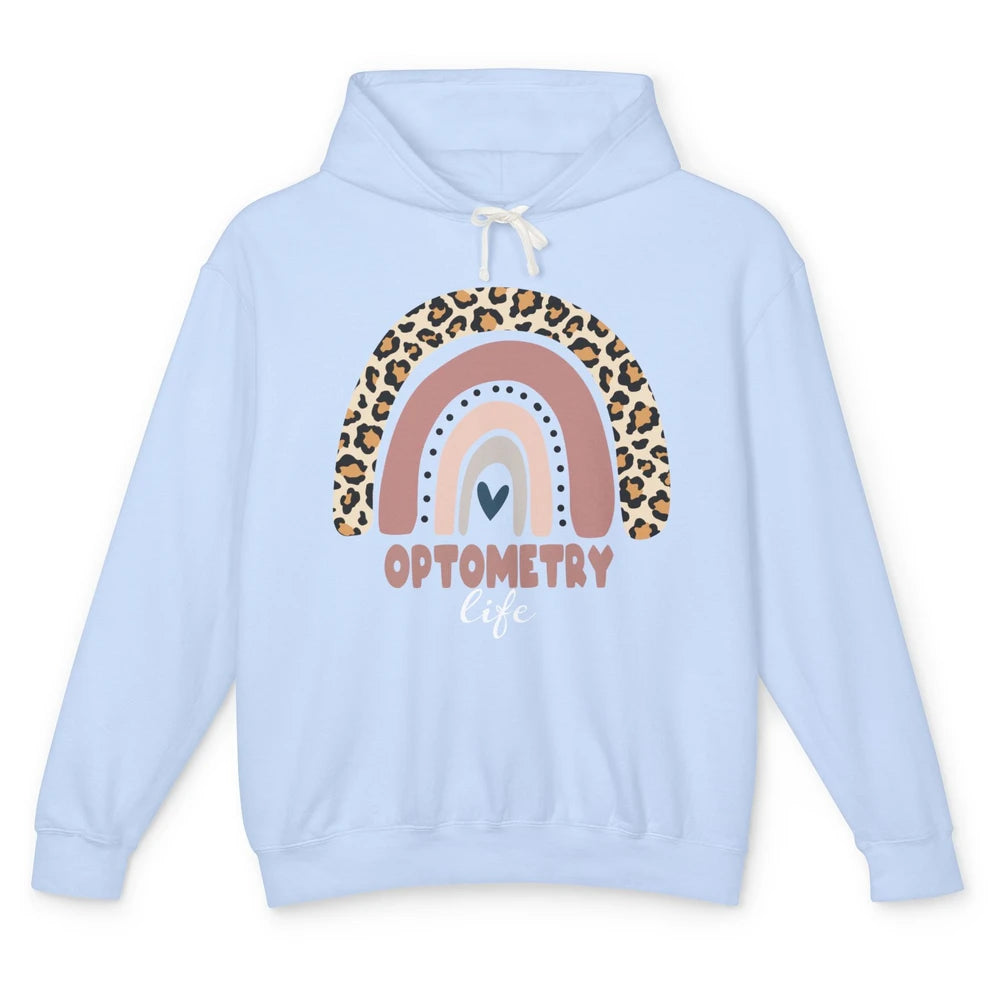 Optometry Life Leopard Rainbow Optometrist Optician Gift Unisex Lightweight Hoodie