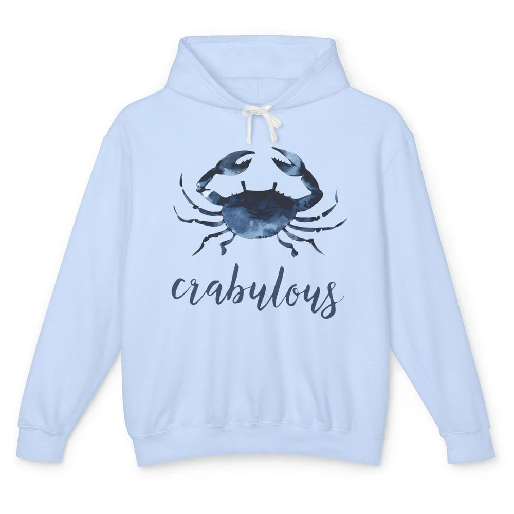 Crabulous Crab Season Feeling Crabulous Crab Lovers Gift Unisex Lightweight Hoodie