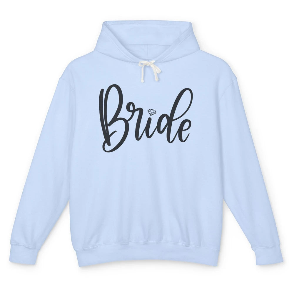 Bride To Be Diamond Ring Future Mrs. Engagement Bachelorette Unisex Lightweight Hoodie