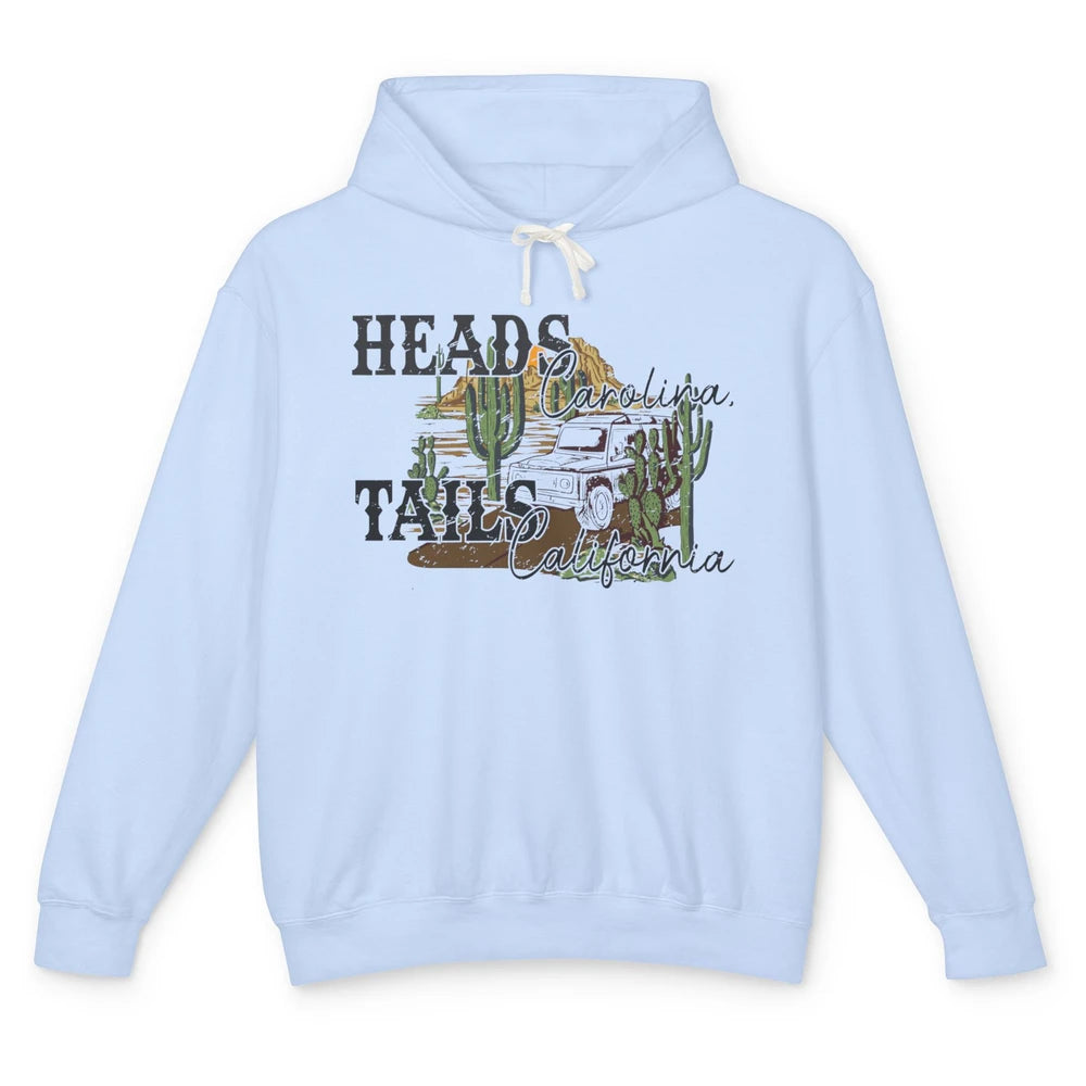 Heads Carolina Tail California Western Country Desert Cactus Unisex Lightweight Hoodie