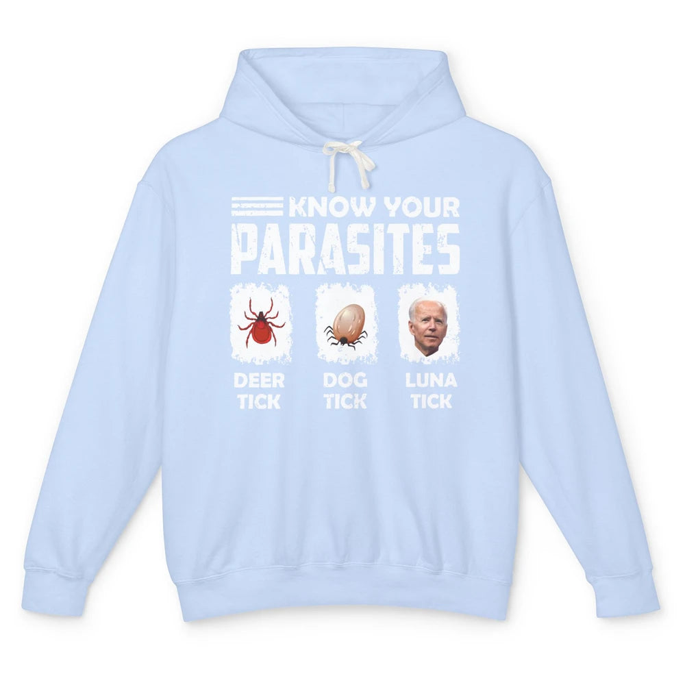 Know Your Parasites Anti Joe Biden Republican Trump Support Unisex Lightweight Hoodie