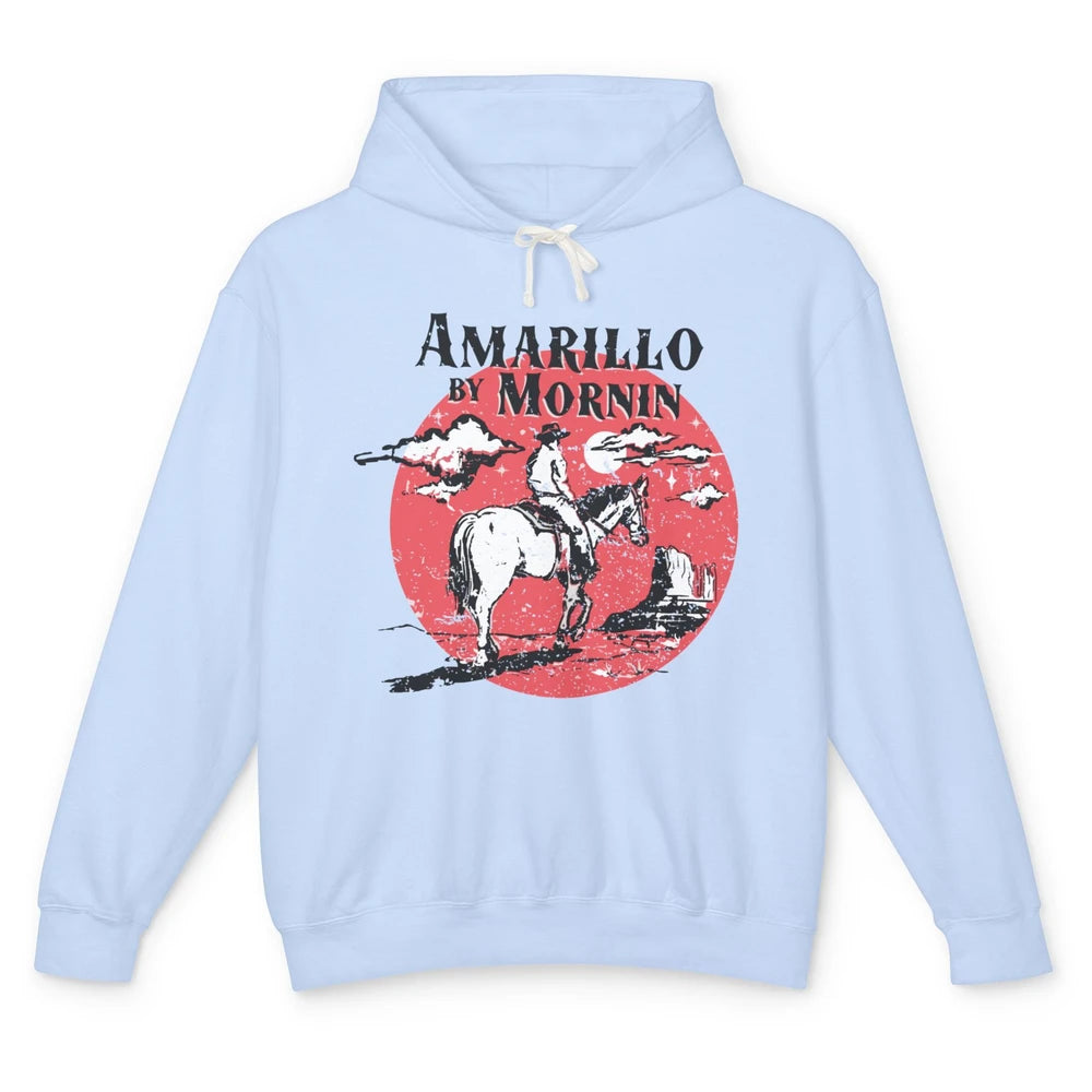 Retro Country Music Amarillo By Morning Western Cowboy Gift Unisex Lightweight Hoodie