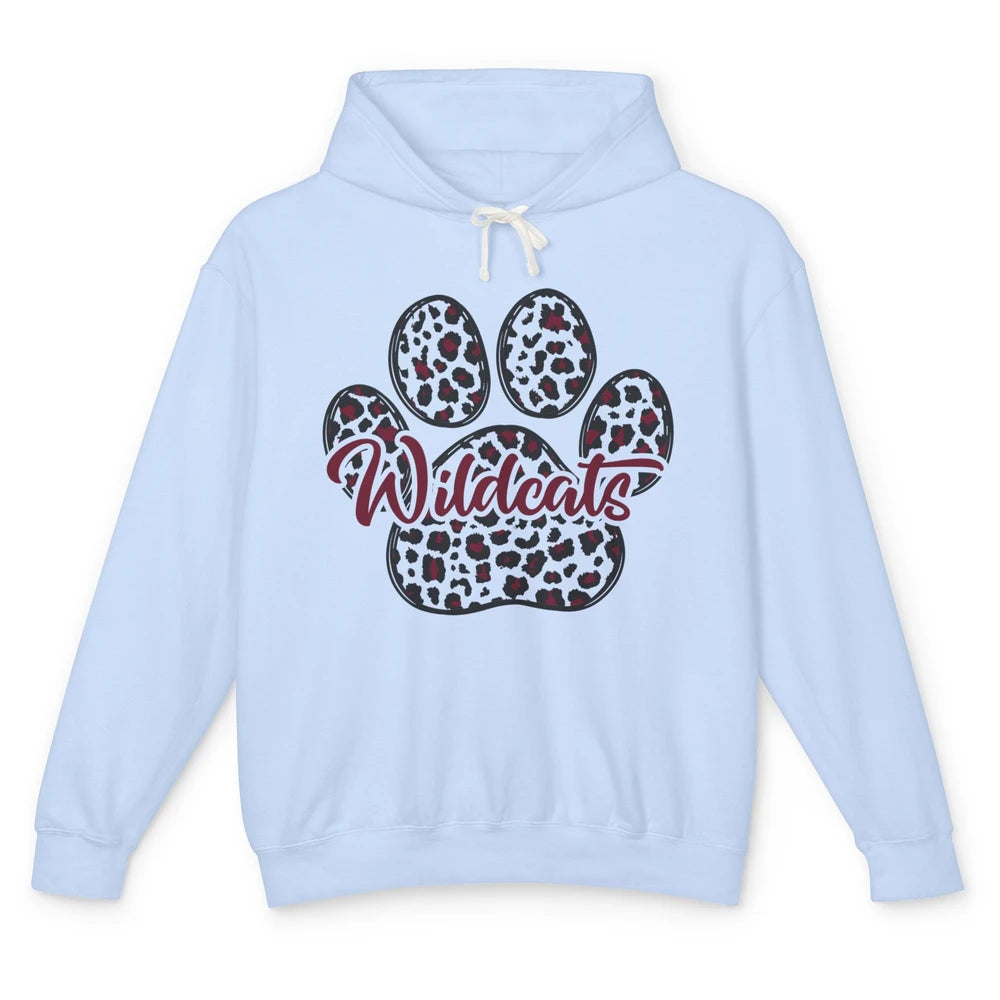 Wildcats Spirit Cat Paw Leopard Western Cat Mom Cat Lovers Unisex Lightweight Hoodie