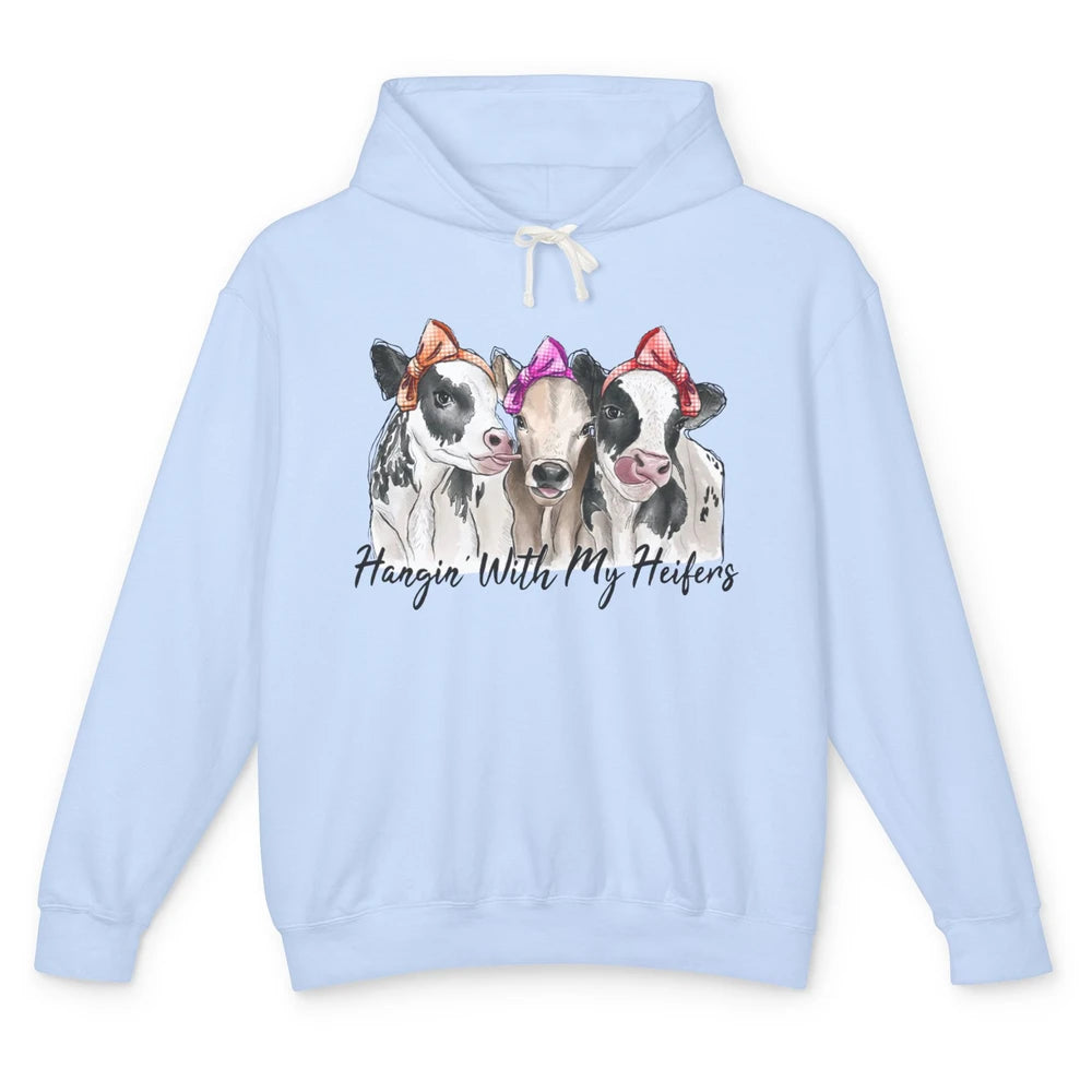 Daisy Cow Heifer Hanging With My Heifer Cow Castle Farmers Unisex Lightweight Hoodie