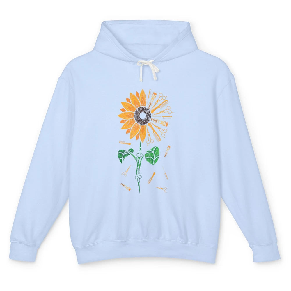 Barber Tool Sunflower Style Hairstylist Hairdresser Vintage Unisex Lightweight Hoodie