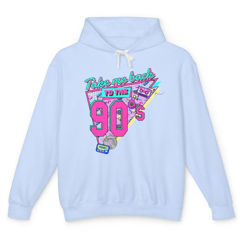 Retro 90s Take Me Back To The 1990s Cassette Made In The 90s Unisex Lightweight Hoodie