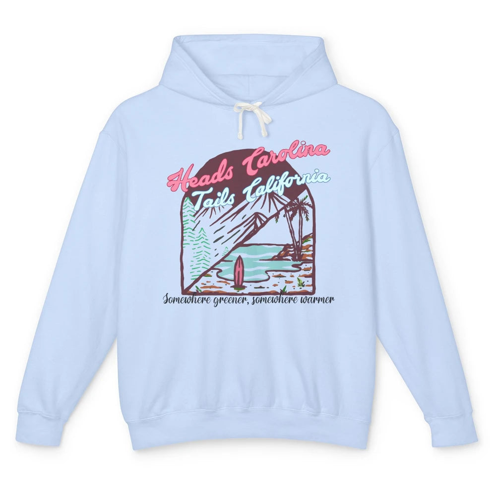 Heads Carolina Tail California Western Summer Beach Paradise Unisex Lightweight Hoodie