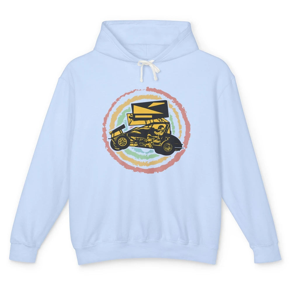 Vintage Dirty Track Racing Retro Sprint Car Speedway Truck Unisex Lightweight Hoodie