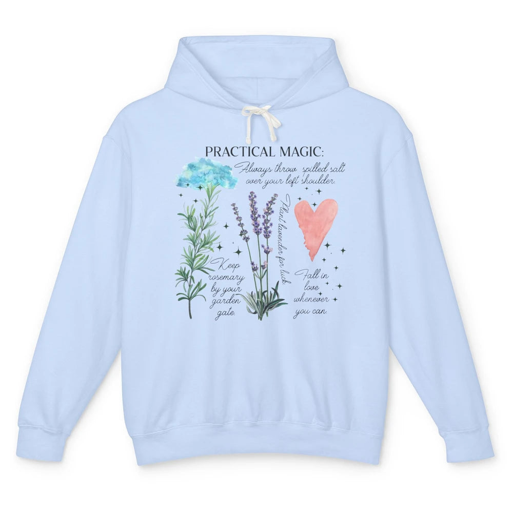 Practical Magic Witch Gardening Card Gardeners Plant Lovers Unisex Lightweight Hoodie