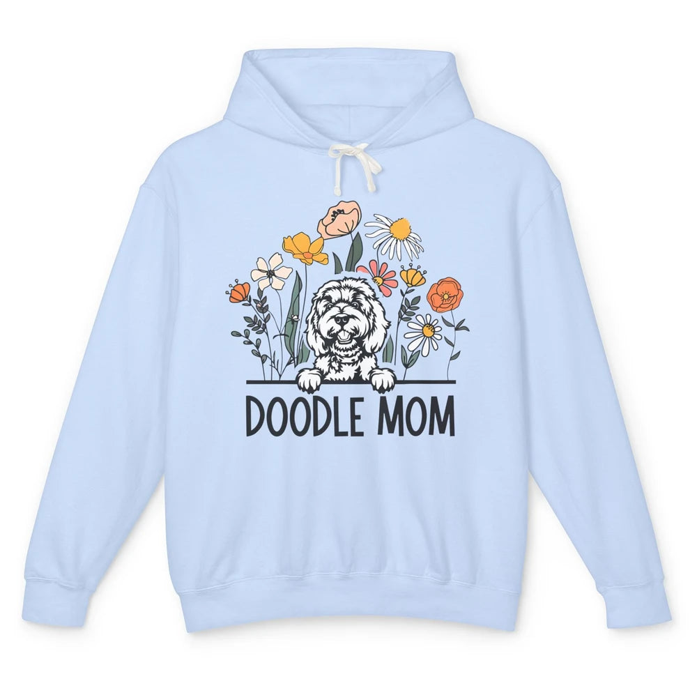 Doodle Mom Wildflowers Golden Doodle Mama Mother's Day Gift Unisex Lightweight Hoodie