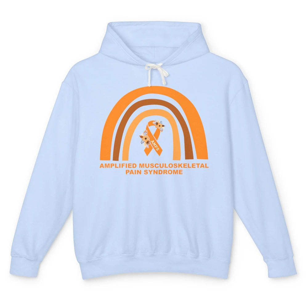 Amplified Musculoskeletal Pain Syndrome AMPS Orange Rainbow Unisex Lightweight Hoodie