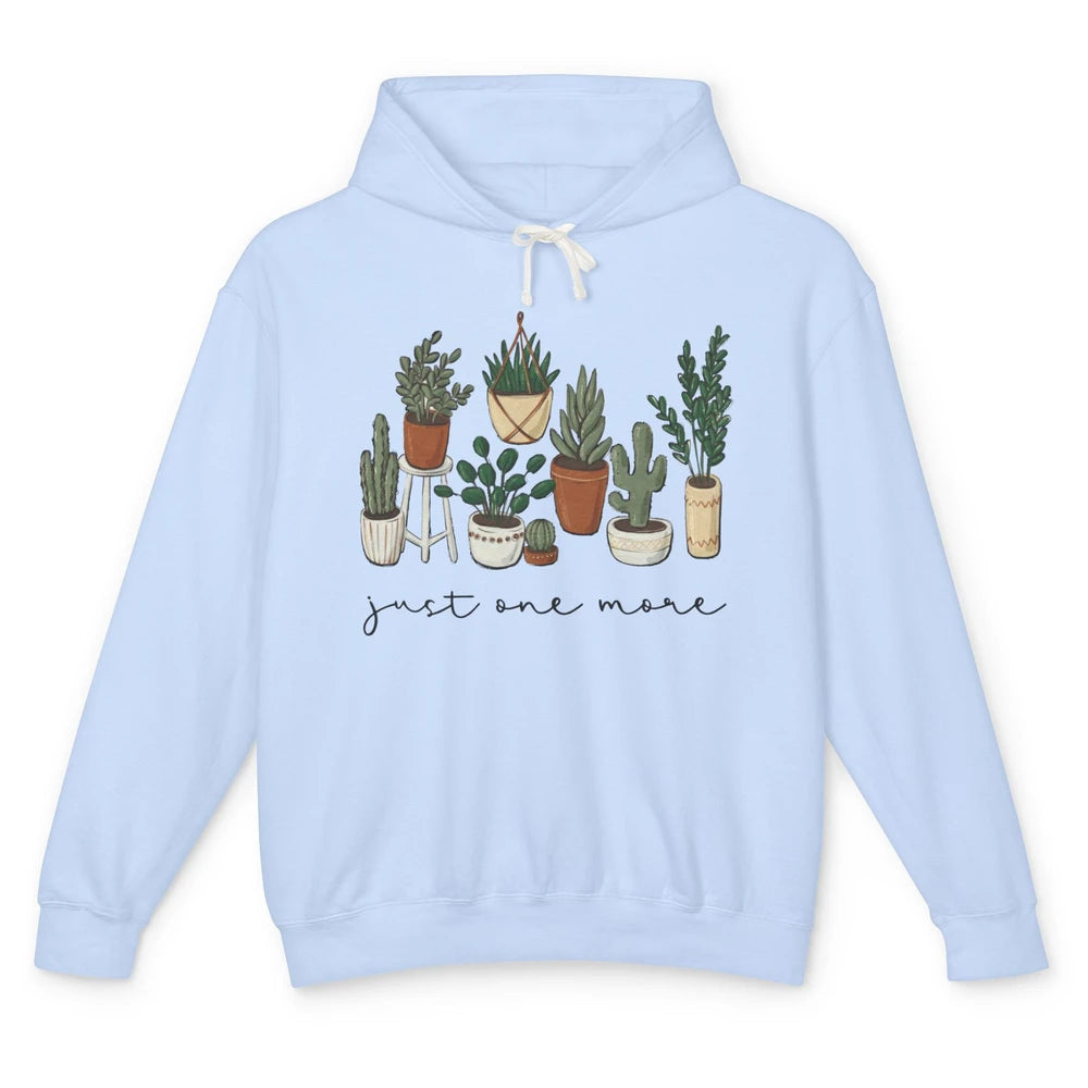 Just One More Plant Botanical Inspirational Cute Wildflower Unisex Lightweight Hoodie