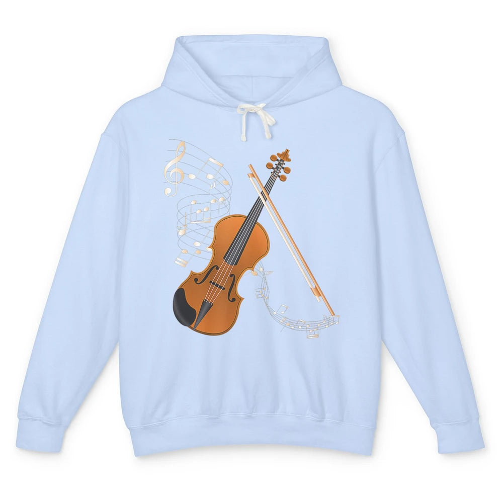 Orchestra Violin Player Retro Violinist Musical Instrument Unisex Lightweight Hoodie