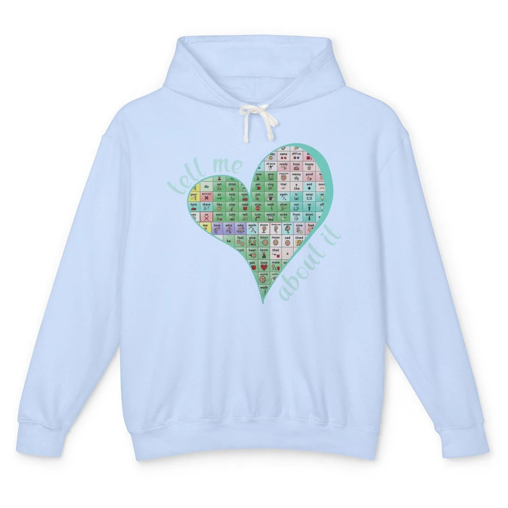 Sped Teacher Heart Your Words Matter Speech Therapy Unisex Lightweight Hoodie