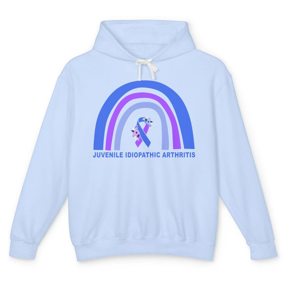 Juvenile Idiopathic Arthritis JIA Awareness Floral Rainbow Unisex Lightweight Hoodie