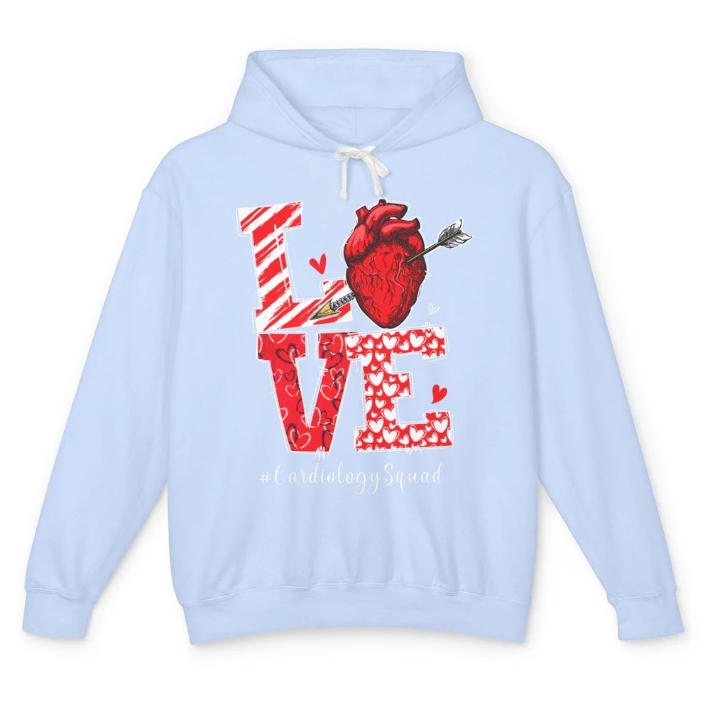 Love Cardiology Cardiologist Cardiac Nurse Valentine Day Unisex Lightweight Hoodie