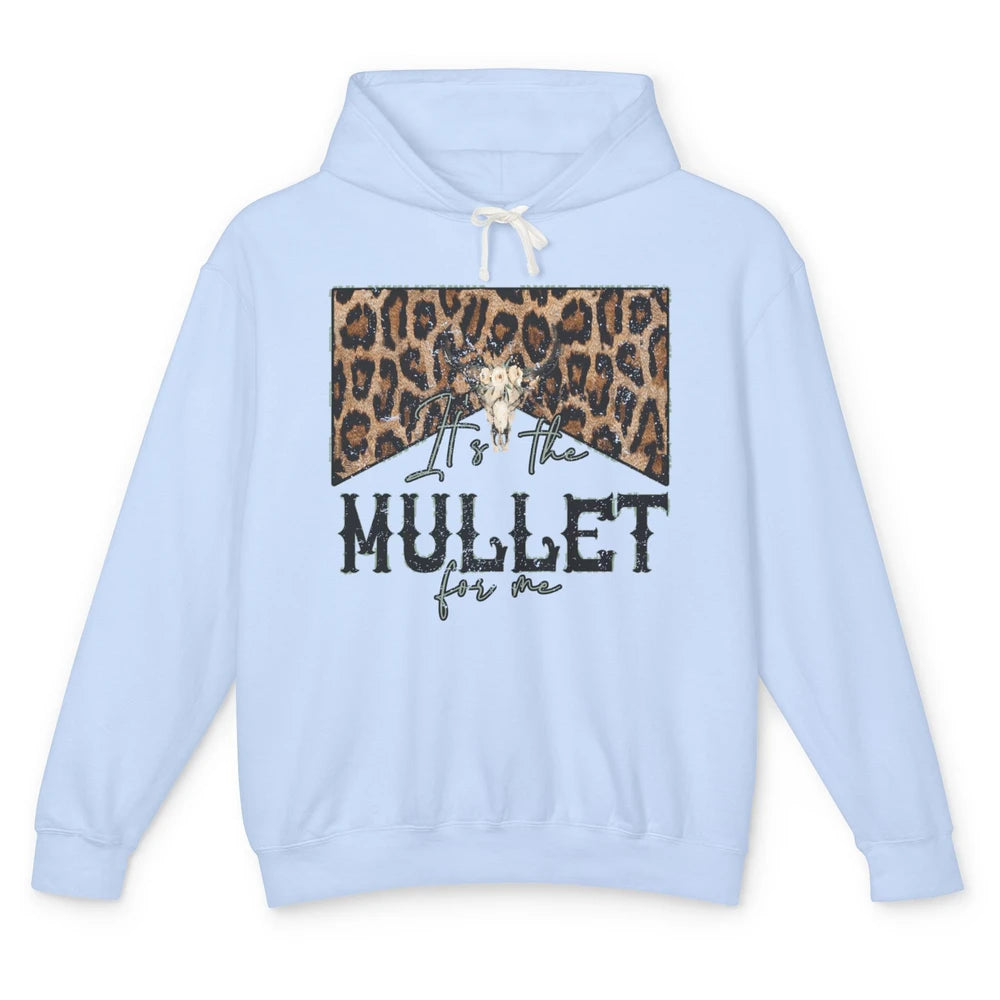 Leopard Boho Bull Skull It's The Mullet For Me Western Girls Unisex Lightweight Hoodie