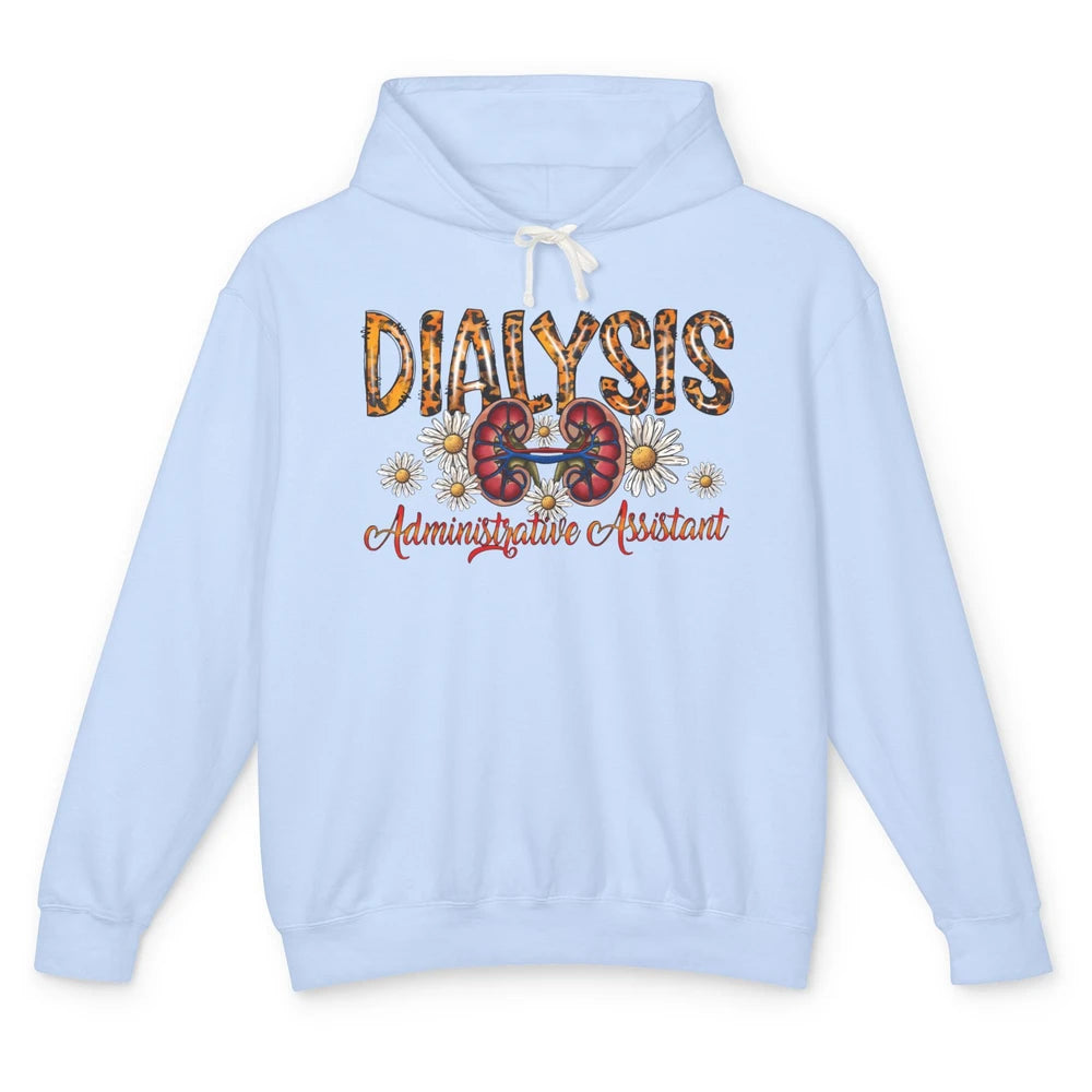 Floral Lungs Dialysis Administrative Assistant Nephrology Unisex Lightweight Hoodie