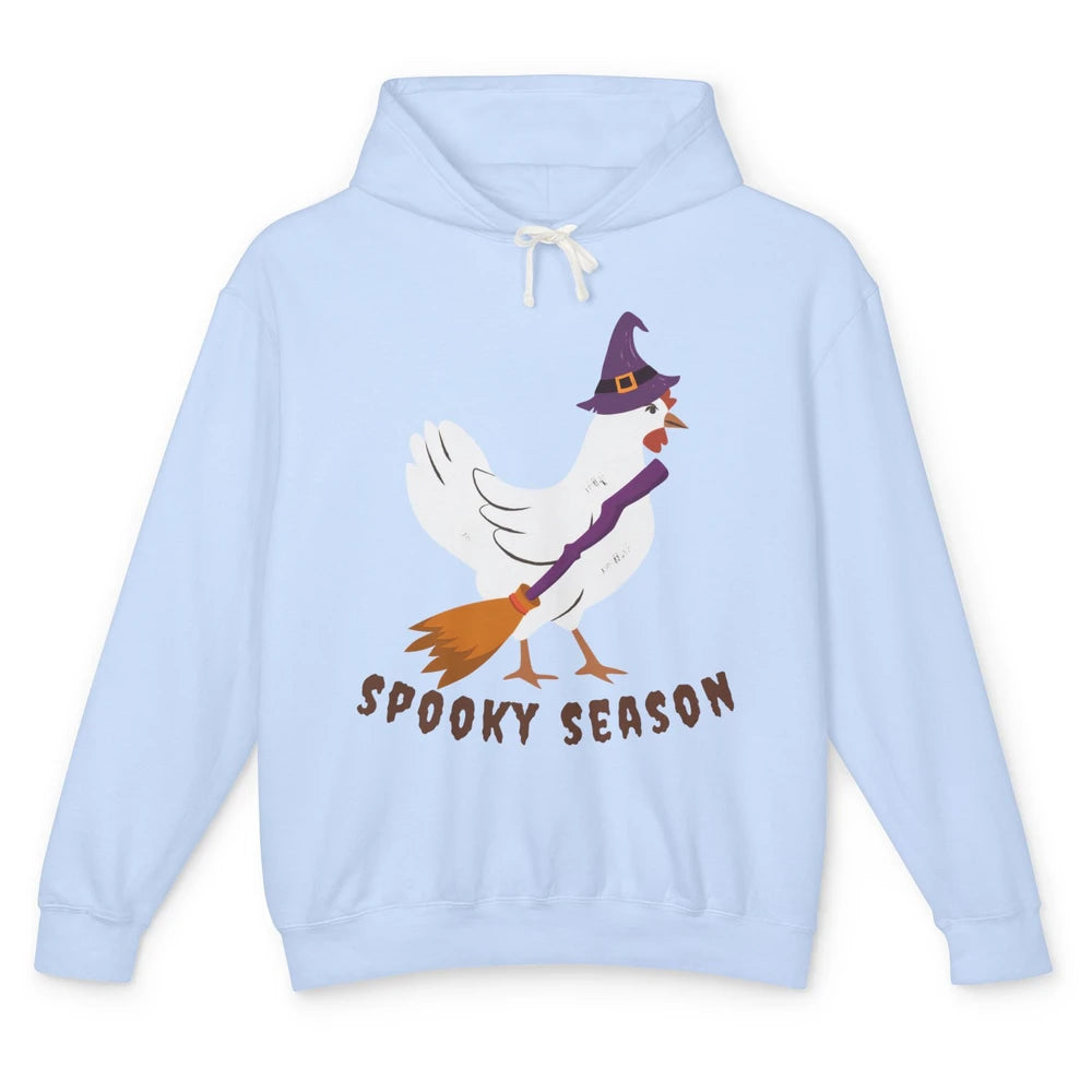 Halloween Chicken Spooky Season Trick Or Treat Farm Life Unisex Lightweight Hoodie