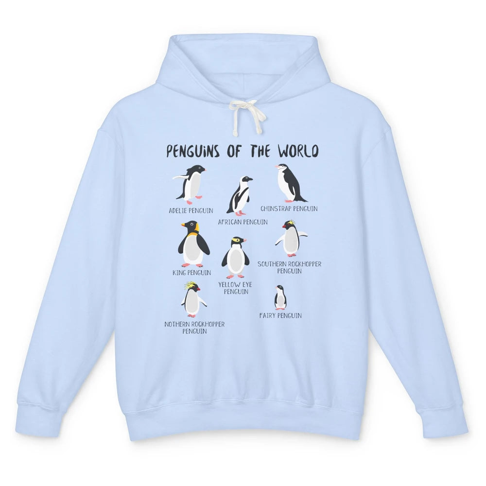 Penguins Of World With Headband Baby Penguins Wild Animal Unisex Lightweight Hoodie