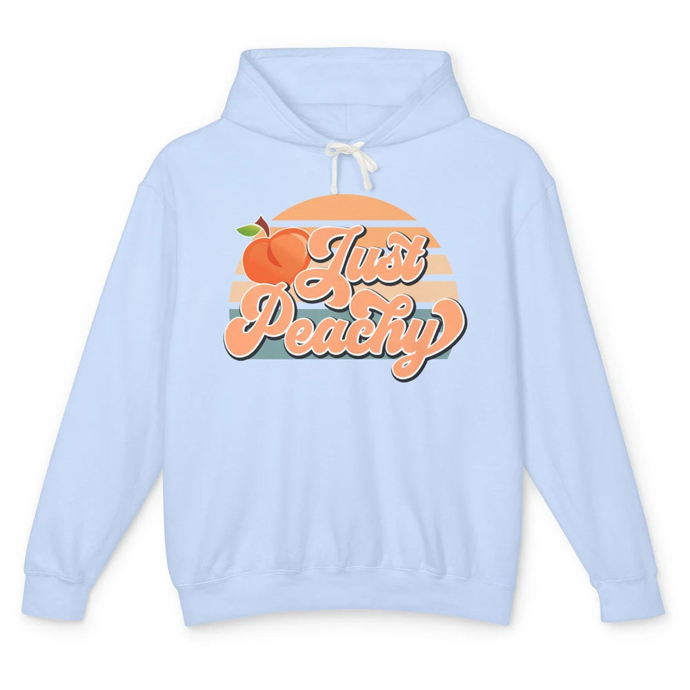 Just Peachy Vintage Peach Summer Fruits Peach Farmers Unisex Lightweight Hoodie