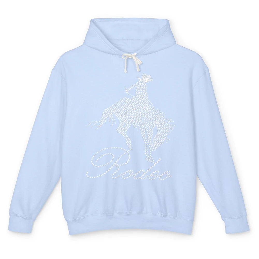 Western Cowgirl Bling Rhinestone Country Cowboy Riding Horse Unisex Lightweight Hoodie