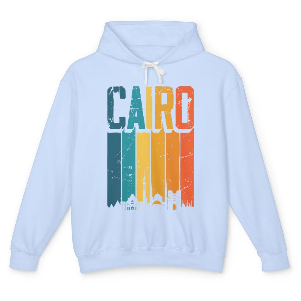 Ancient Pyramids Mystery Cairo Egypt Egyptian Sunset Skyline Unisex Lightweight Hoodie