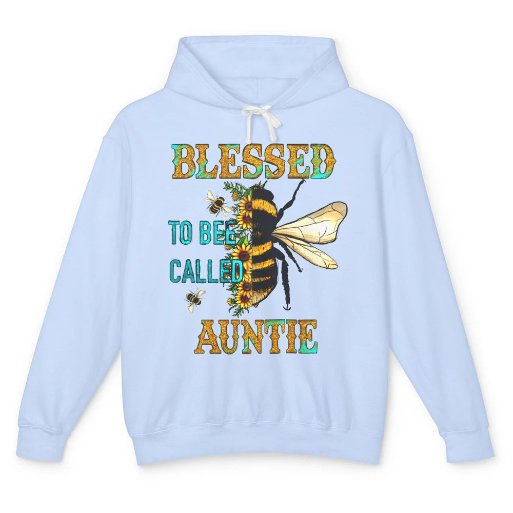 Blessed To Bee Called Auntie Pregnancy Nephew Niece Gift Unisex Lightweight Hoodie