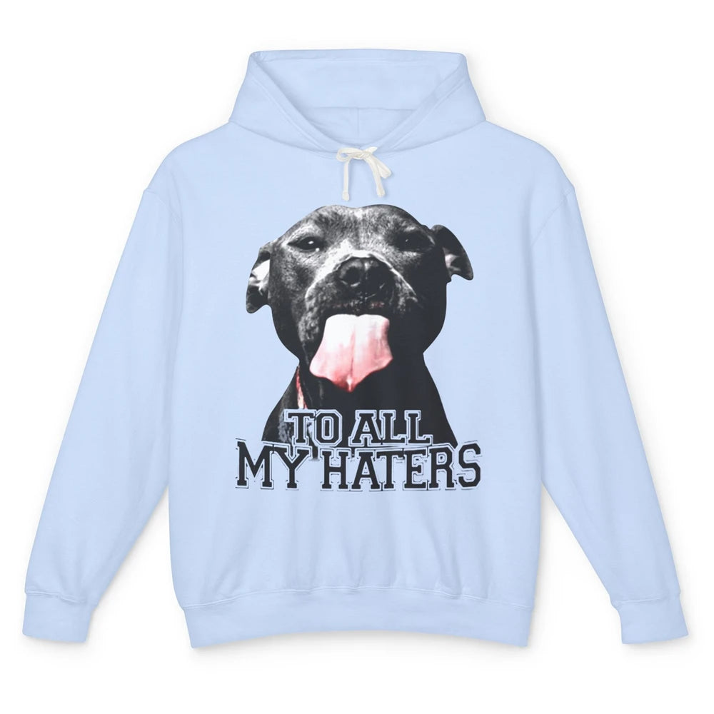 Funny Pitbull To All My Haters Dog Mom Dad Mothers Day Gift Unisex Lightweight Hoodie