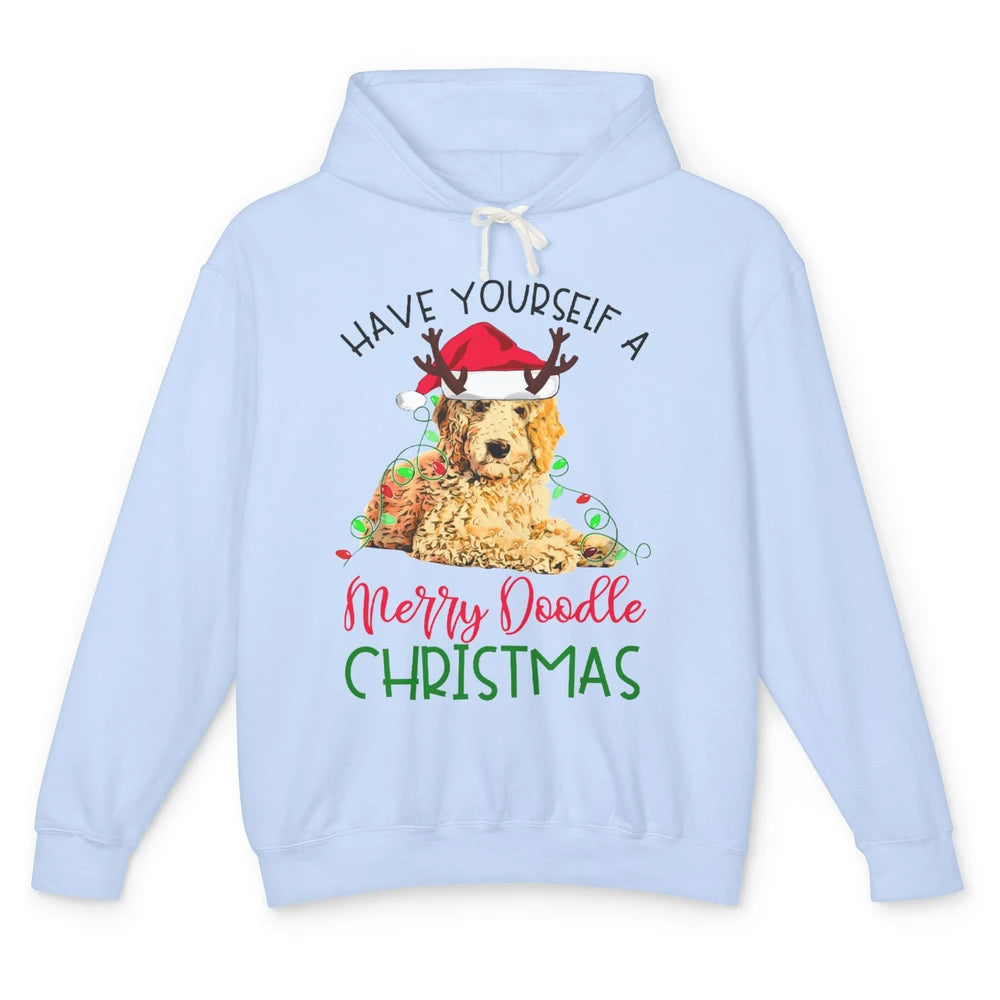 Goldendoodle Have Yourself a Merry Doodle Christmas Dog Mom Unisex Lightweight Hoodie