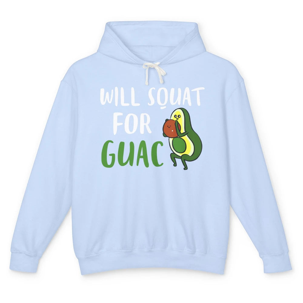 Funny Will Squad For Guac Guacamole Avocado Workout Gym Pun Unisex Lightweight Hoodie