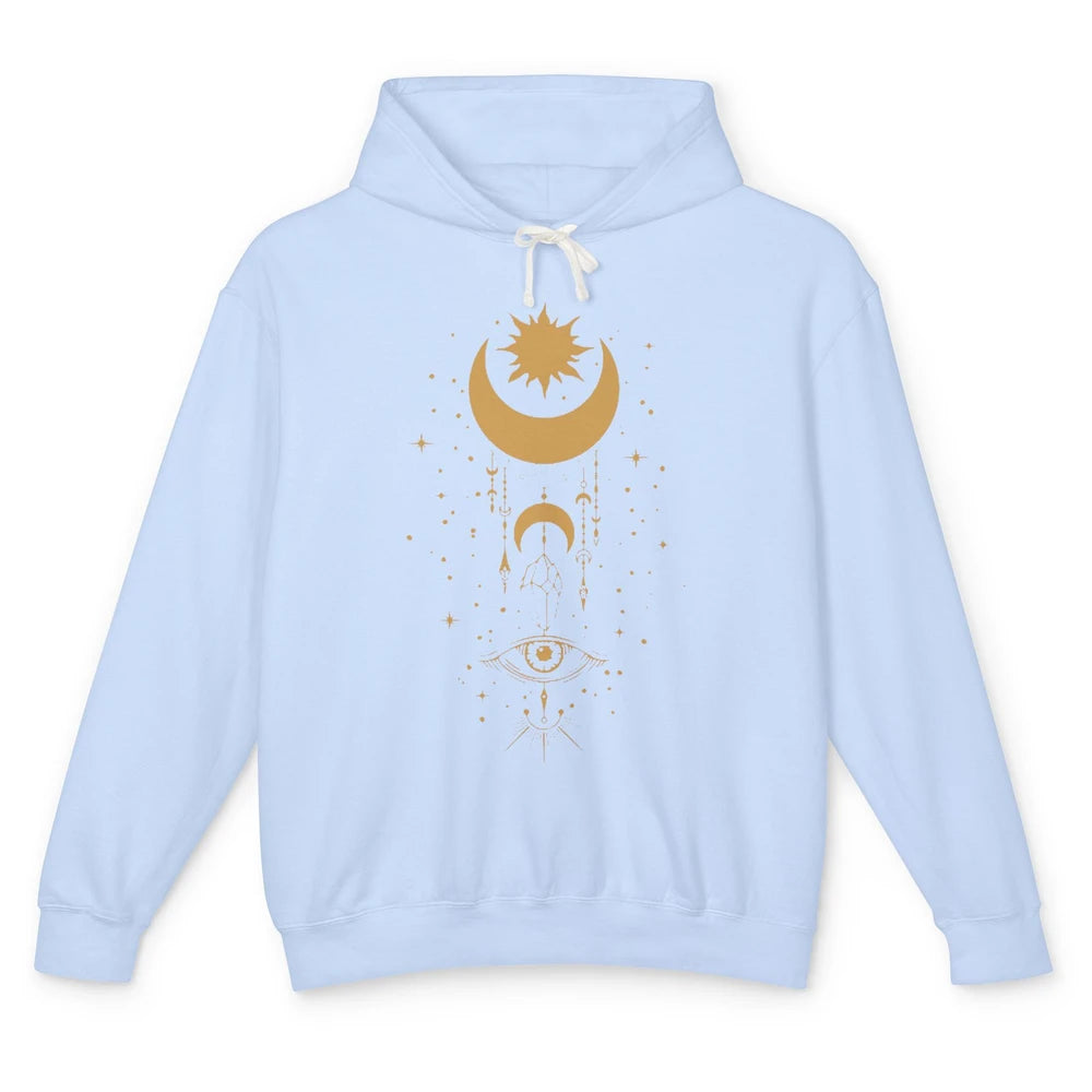 Sun And Moon All Seeing Eye Witchy Things Witch Gift Unisex Lightweight Hoodie