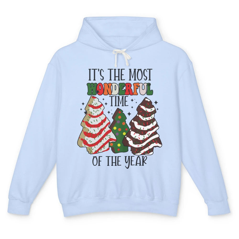 Christmas Tree Cakes Most Wonderful Time Of Year Christmas Unisex Lightweight Hoodie