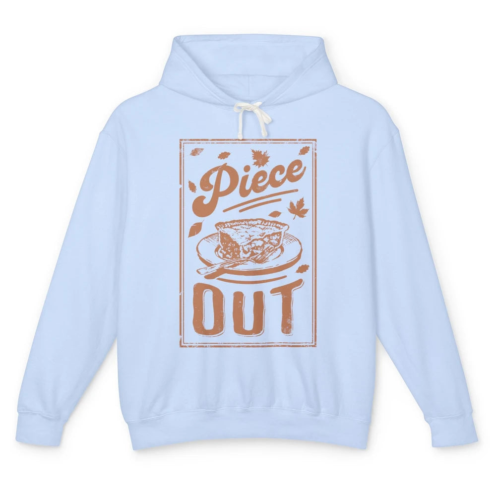 Retro Piece Out Pumpkin Pie Thanksgiving Dinner Fall Food Unisex Lightweight Hoodie