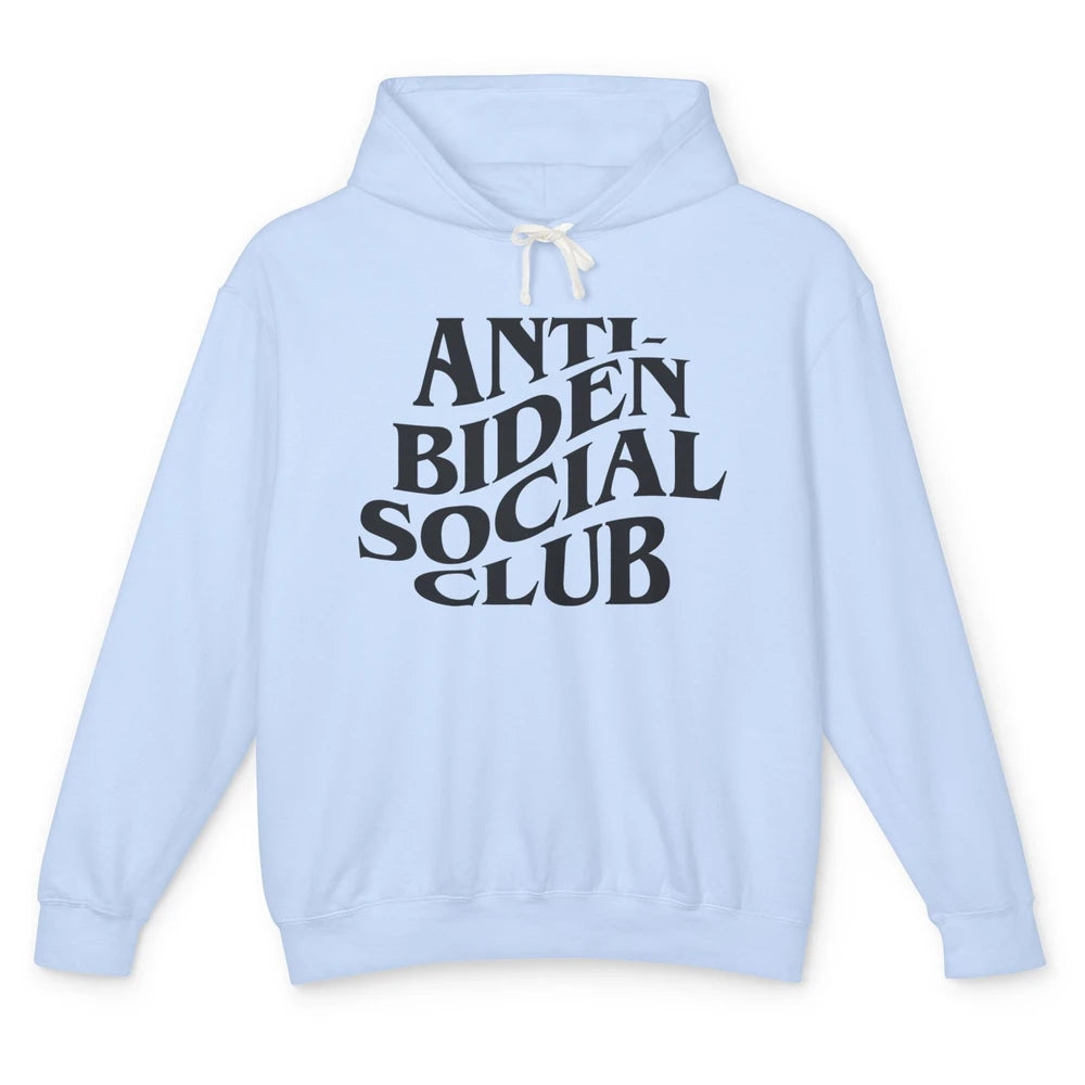 Anti Liberals Anti Biden Social Club Conservative US Flag Unisex Lightweight Hoodie