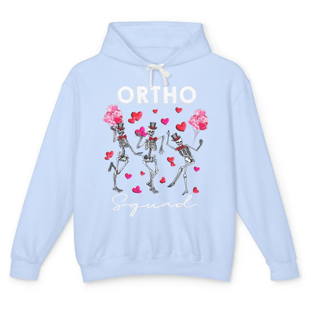 Ortho Nurse Valentine Skeleton Dancing Orthopedic Nursing Unisex Lightweight Hoodie