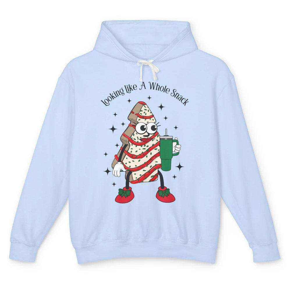 Funny Christmas Tree Cake Out Here Look Like A Snack Unisex Lightweight Hoodie